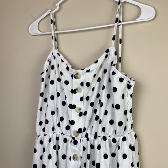XL Black & white polka dot beach dress - Picture 2 of 10